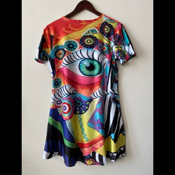 Abstract Print Dress - Picture 3 of 3